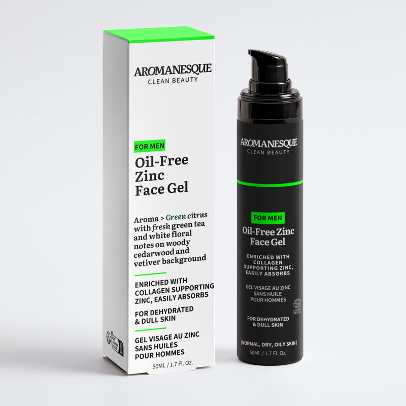 Gel Facial Sin Aceite de Zinc Aromanesque para Hombres