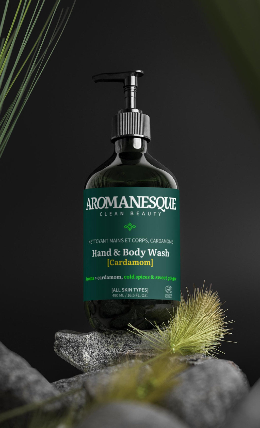Hand & Body Wash, Ginger & Smoky Cardamom, 490Ml