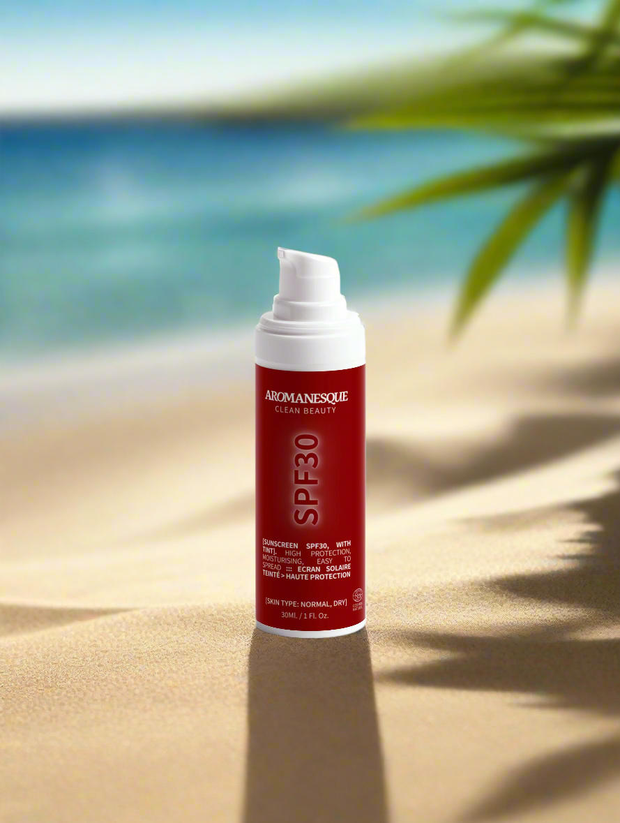 Aromanesque Sonnenschutz SPF30, mit Tönung – 30 ml