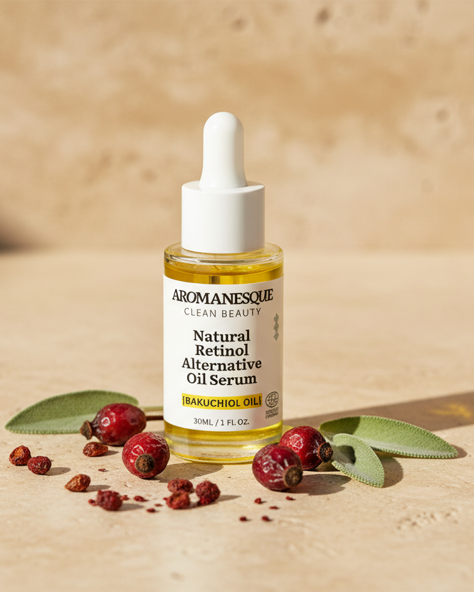 Natural Retinol-Alternative Serum with Bakuchiol | Aromanesque