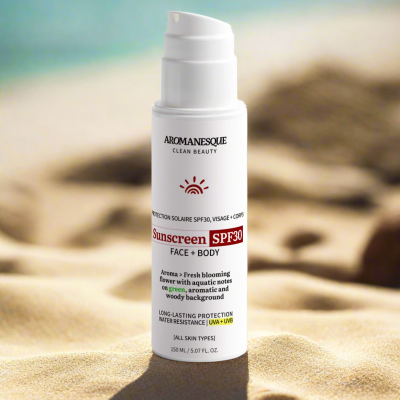 Crème solaire minérale Aromanesque SPF30 pour visage et corps - 150 ml