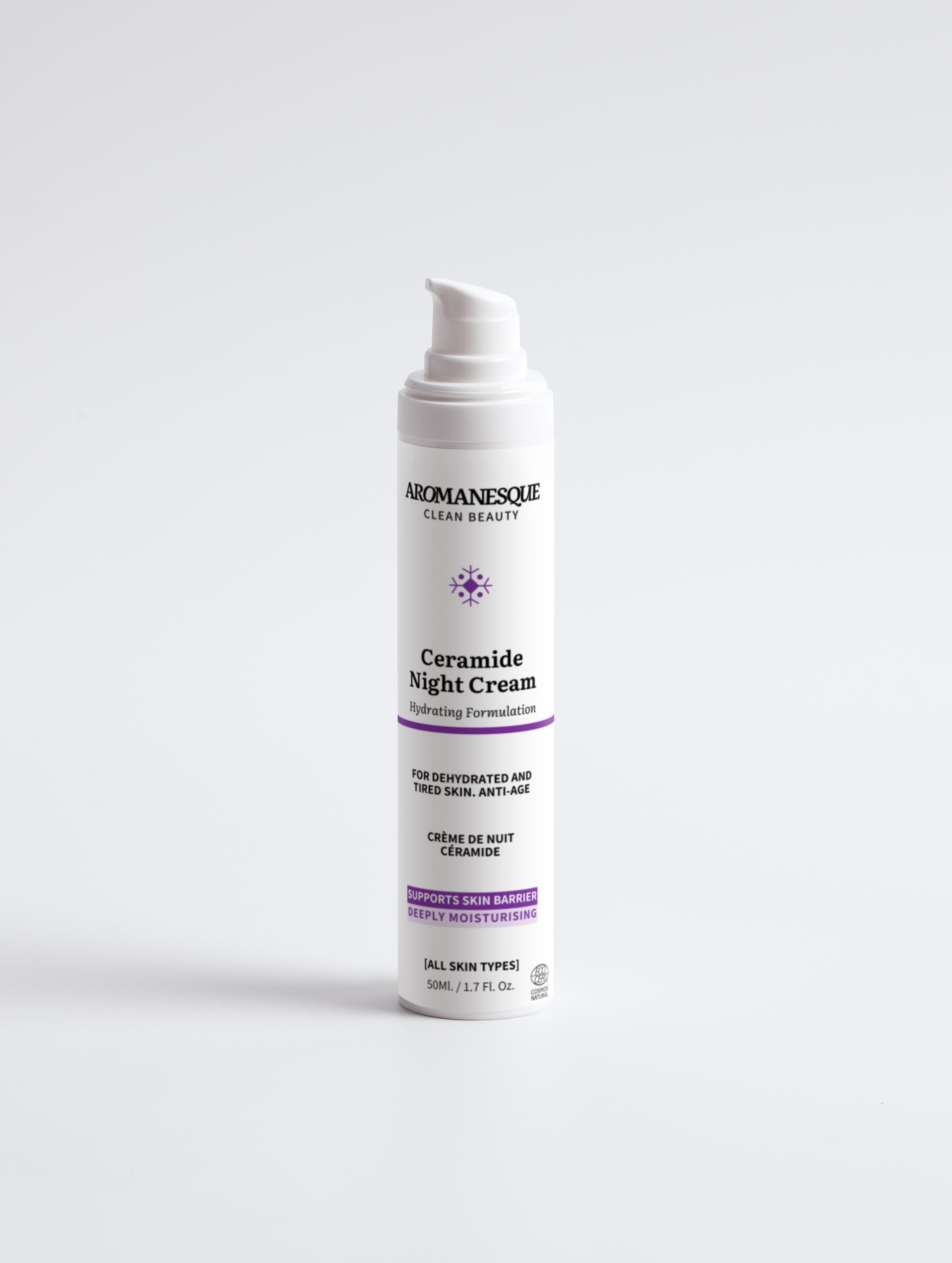 Crème de nuit aux céramides Aromanesque - Formule hydratante