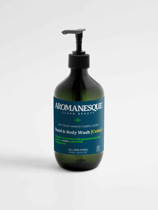 Aromanesque Hand & Body Wash, Peppermint & Dark Cedar - 490Ml