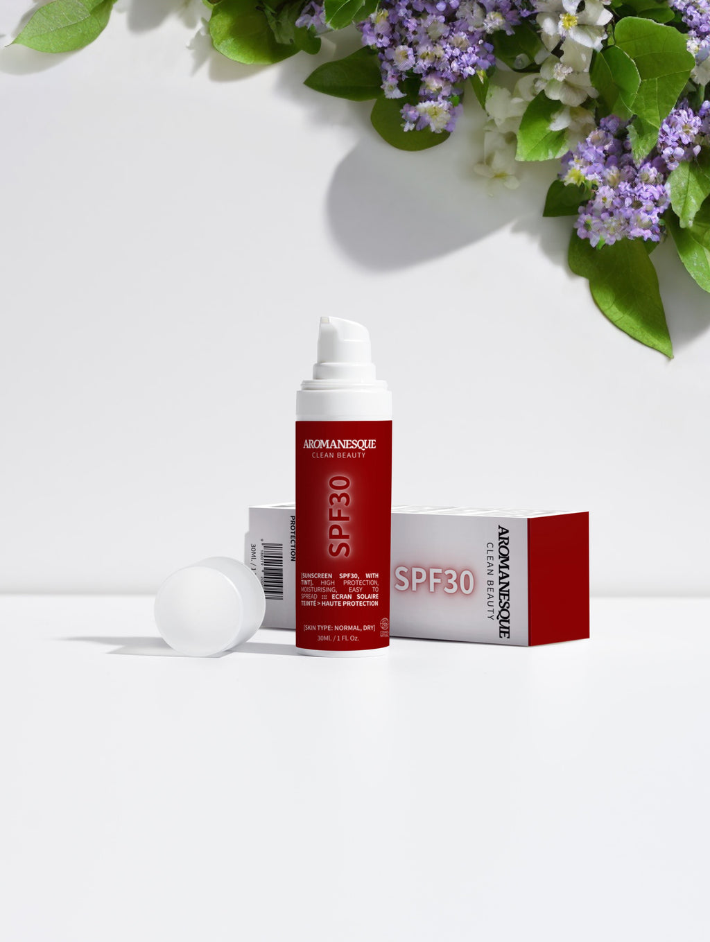 Crème Solaire Aromanesque SPF30, avec teinte - 30Ml