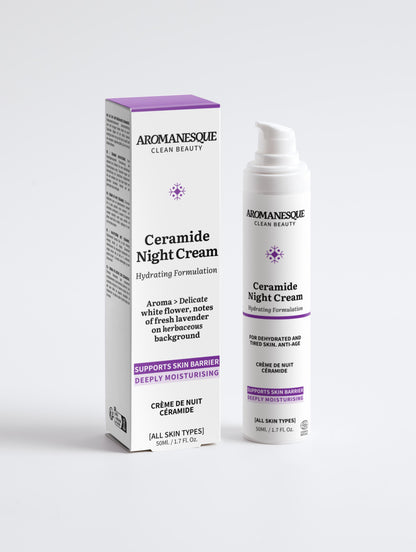 Aromanesque Crème de Nuit Céramide - Formule Hydratante - 50Ml