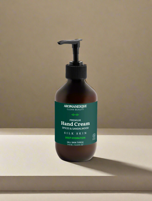 Crème pour les mains Premium, Épices et Bois de Santal - 270 ml