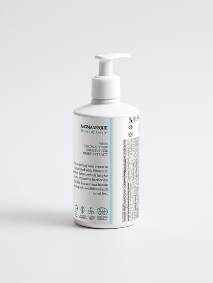 Feuchtigkeitsspendende Handcreme mit Vitamin E und Sheabutter von Aromanesque - 300 ml